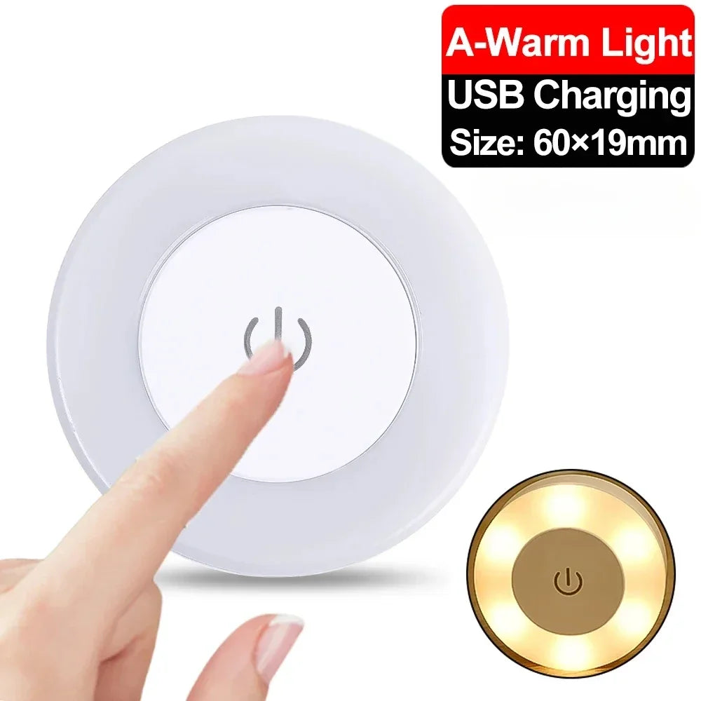 Luz LED nocturna portátil recargable por USB para sala de estar y dormitorio. Lámparas decorativas para el hogar.