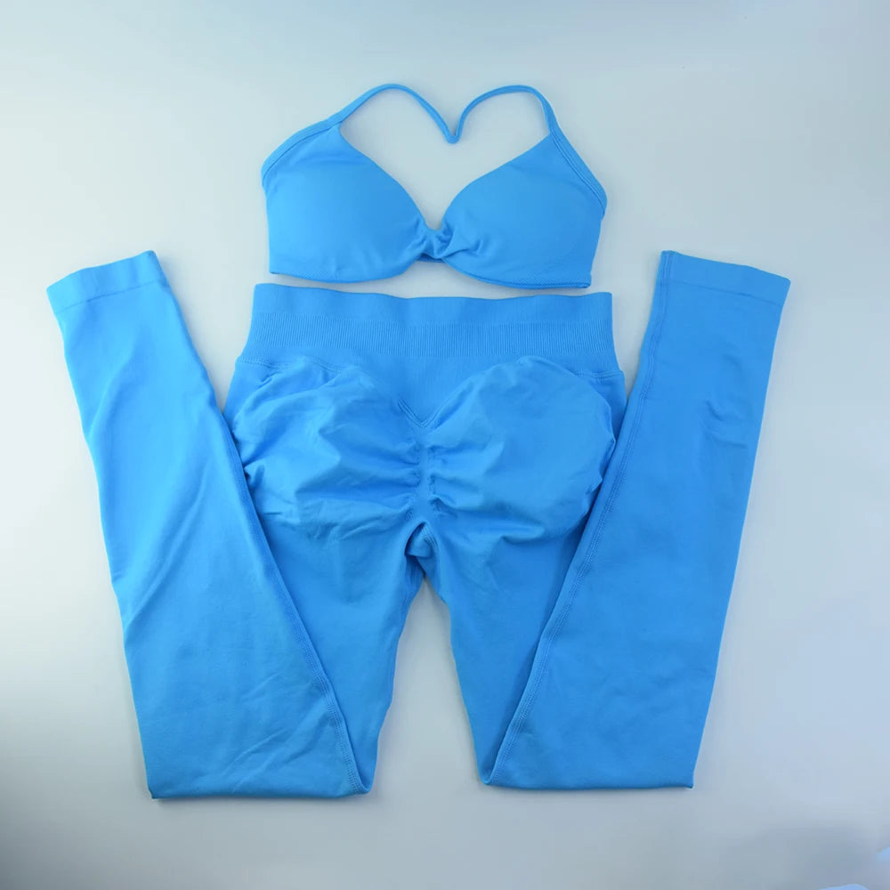 Conjunto de 2 sujetadores de tirantes finos para gimnasio, sin costuras, de alta sujeción, para mujer, deportivos, para entrenamiento, yoga, sin logotipo