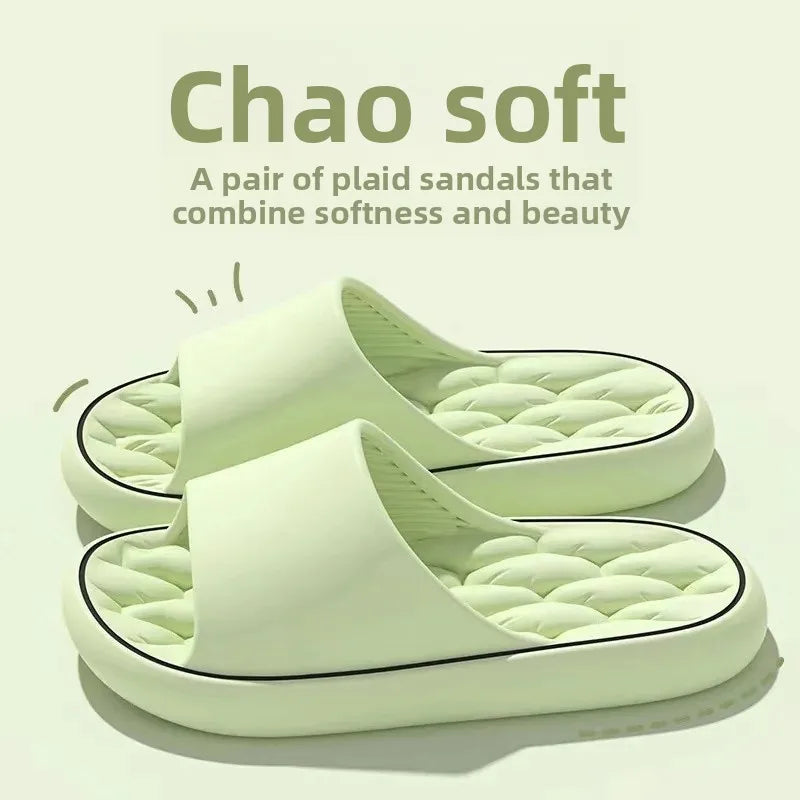 Zapatillas de casa sin cordones para mujer, suela plana, para baño, suela suave, para verano, para parejas, zapatos de hombre modernos, material de PVC, calzado cómodo.