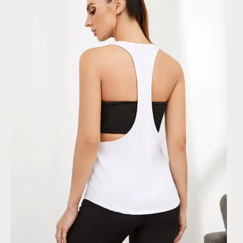 Chaleco deportivo para mujer, de secado rápido, ajustado, sin mangas, para correr