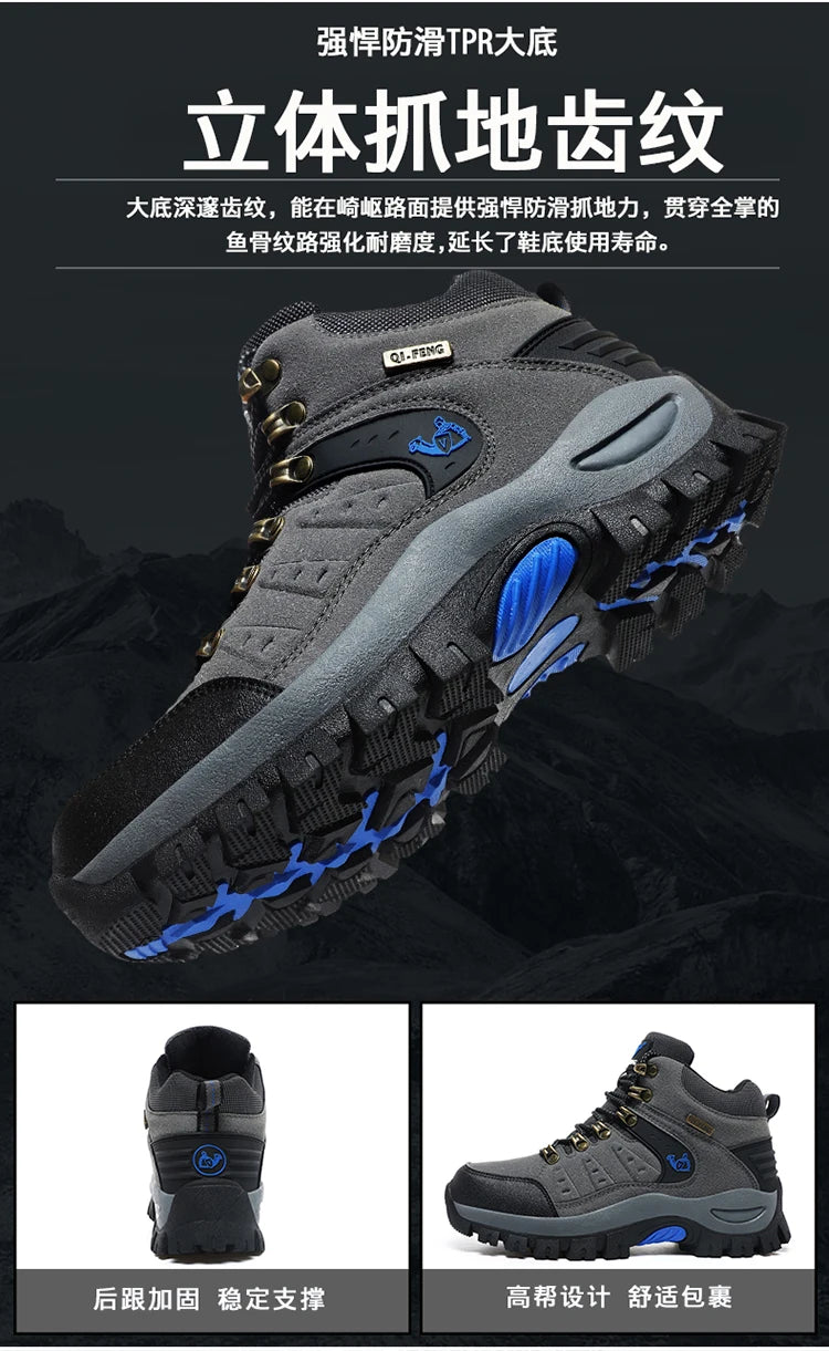 Botines clásicos de moda para hombre, resistentes al desgaste, de ante de vaca, cómodos, para caminar, tácticos
