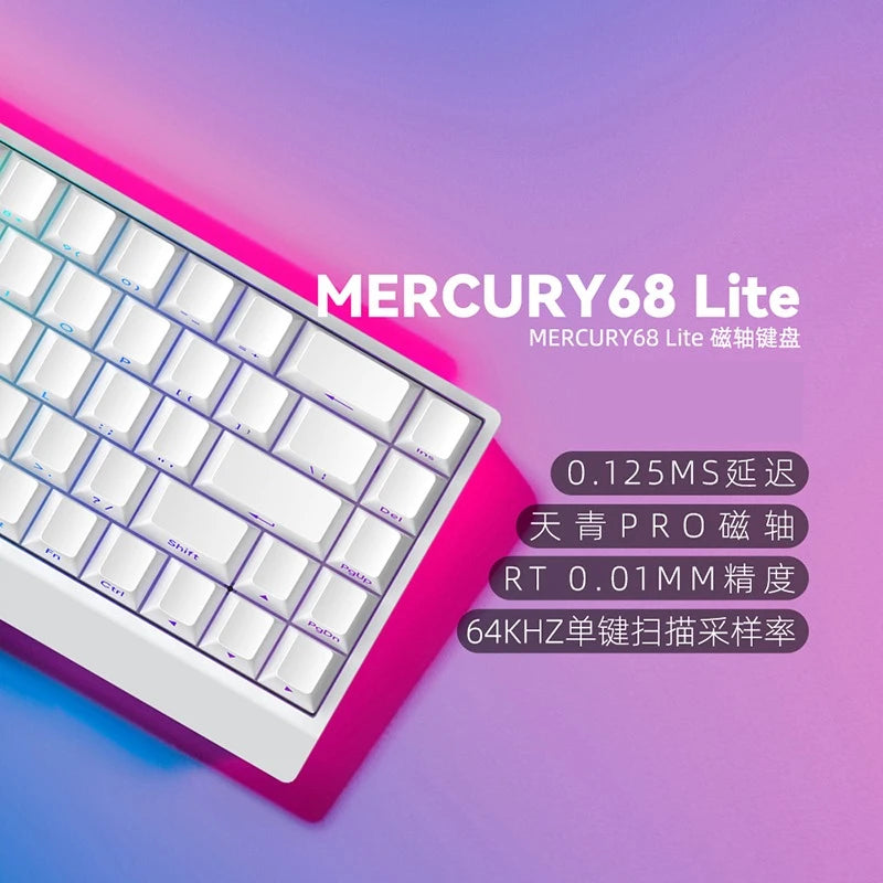 IROK CAROTMAS Mercury 68 8K Teclado mecánico para juegos de deportes electrónicos con interruptor magnético RGB, batería de larga duración, accesorio para juegos personalizado con intercambio en caliente