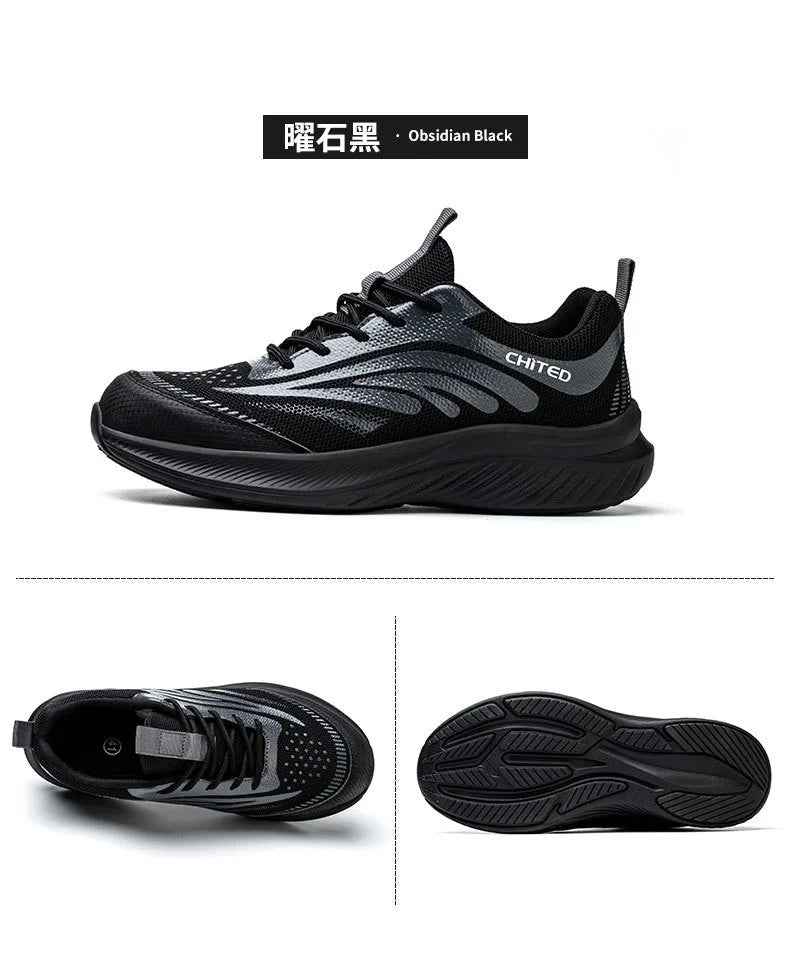 Nuevo calzado de seguridad para hombre, de cuatro estaciones, con puntera de acero antiaplastamiento y antiperforación, suela blanda antideslizante, para trabajo.