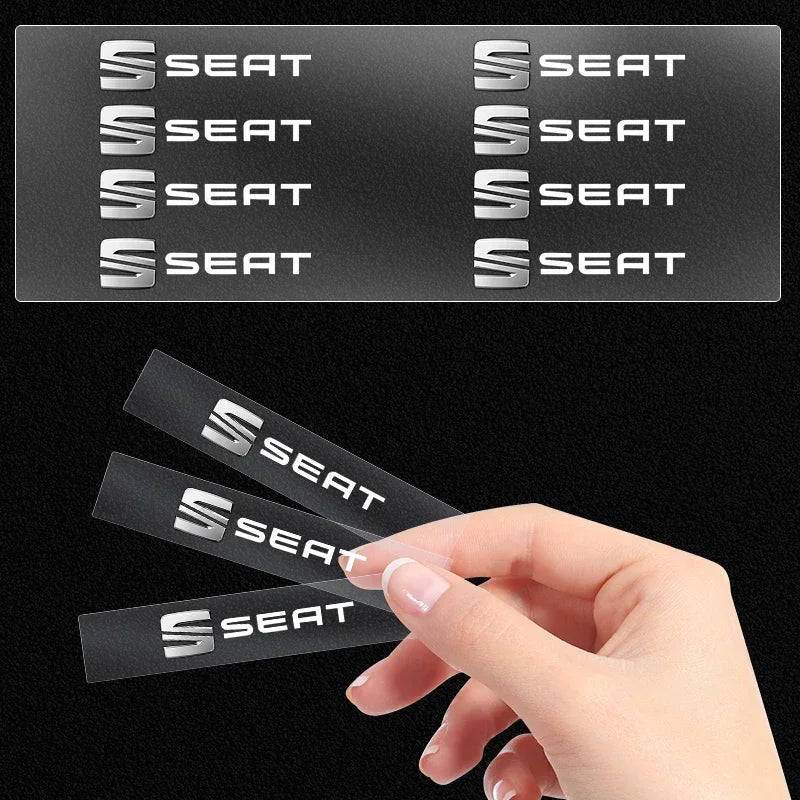 Pegatinas de metal 3D para decoración interior de coche, insignias, calcomanías de estilo para Seat Cupra, León 5F, Ibiza 6L, 6J, León 1P, cojín