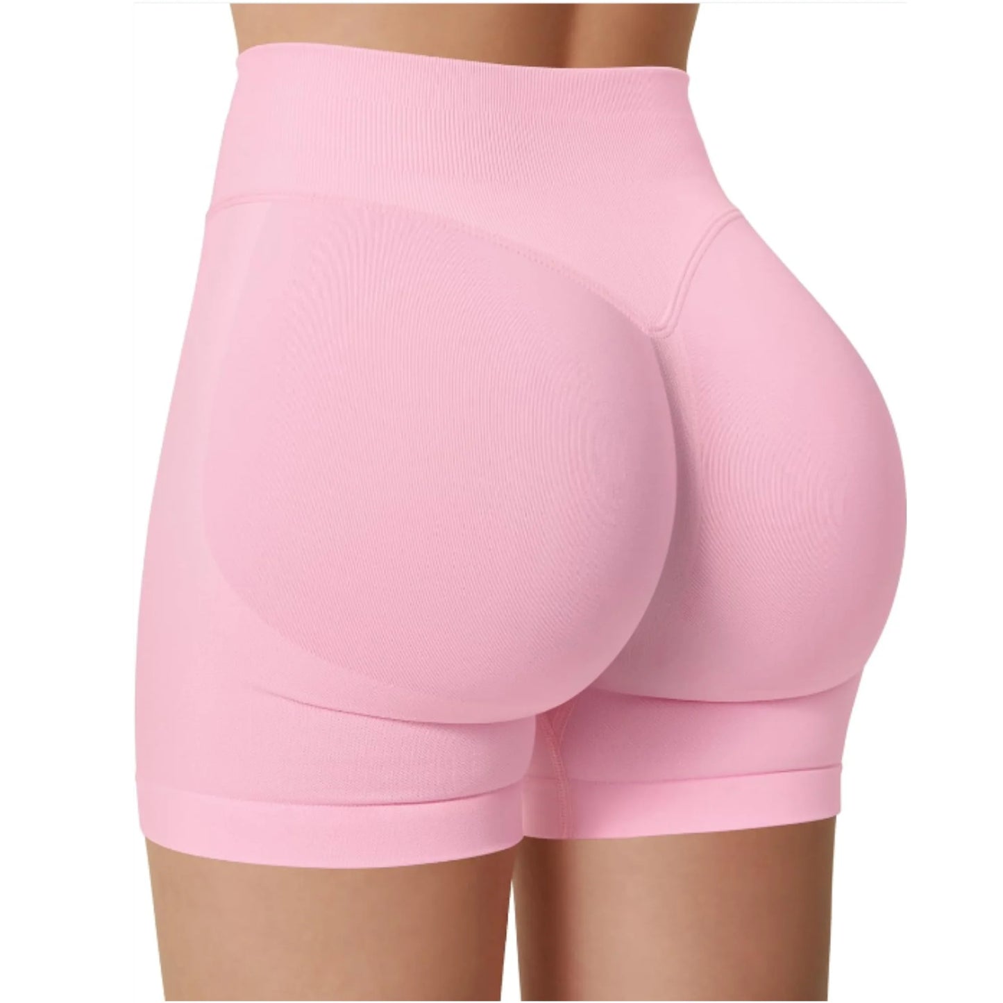 Pantalones cortos de yoga de cintura alta de verano, modernos y sexys, para correr y hacer ejercicio, leggings de yoga de color sólido.