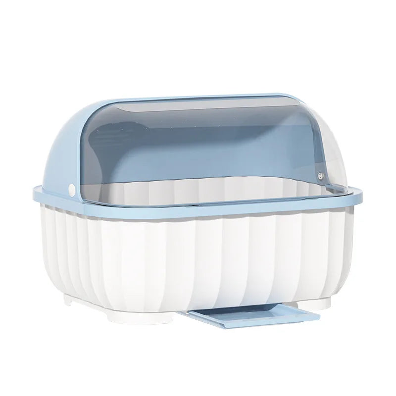 Escurridor de platos de cocina con bandeja de goteo extraíble, soporte para secar utensilios, escurridor de platos, organizador de platos para cocina