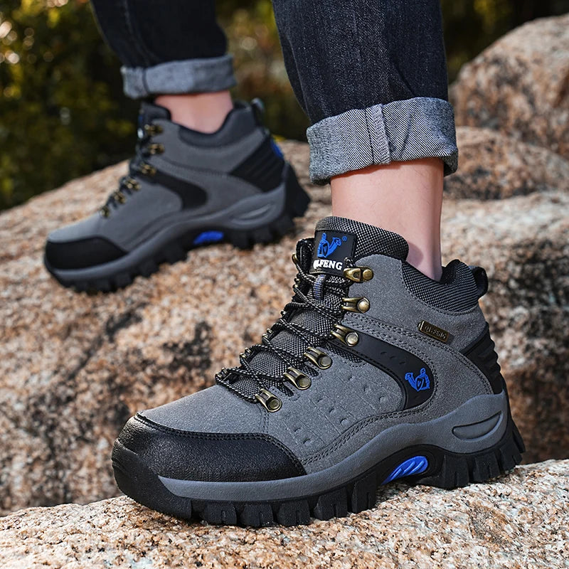 Botines clásicos de moda para hombre, resistentes al desgaste, de ante de vaca, cómodos, para caminar, tácticos