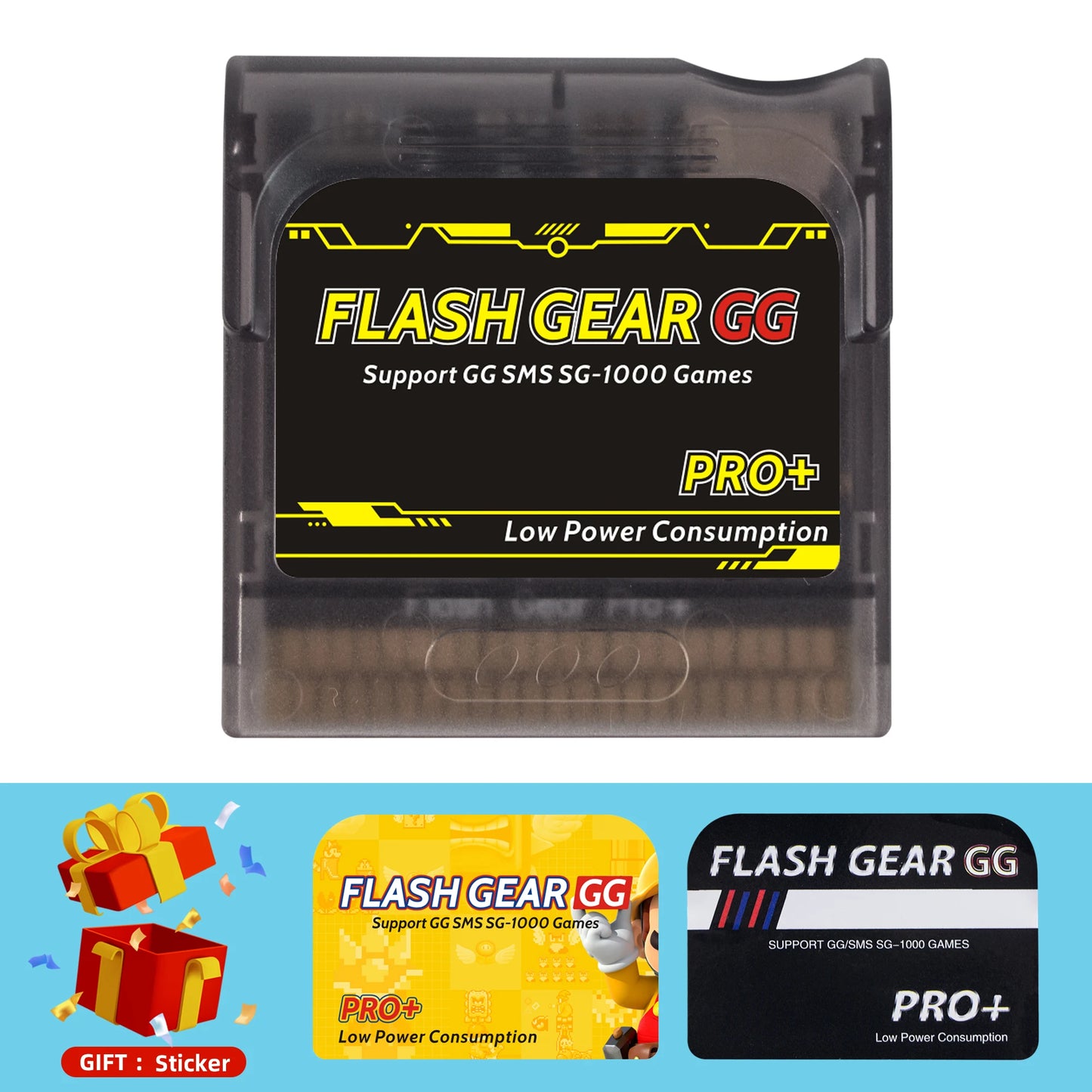Cartucho de juego Flash Gear GG 1000+, Flash Gear Pro, Flash Gear Pro+GG, Cartucho de juego para accesorios de Sega
