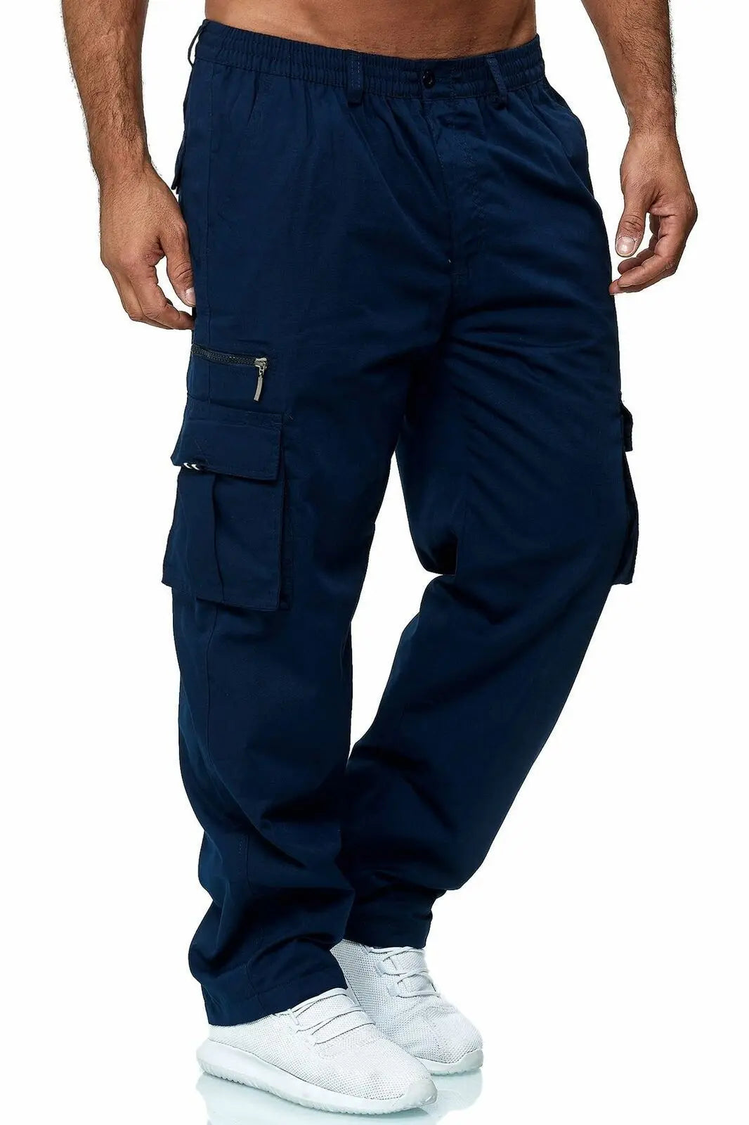 2024 Men's Cargo Pants Casual Multi Pockets Military Tactical Pants Male Outwear Loose Straight slacks Long Trousers Plus size