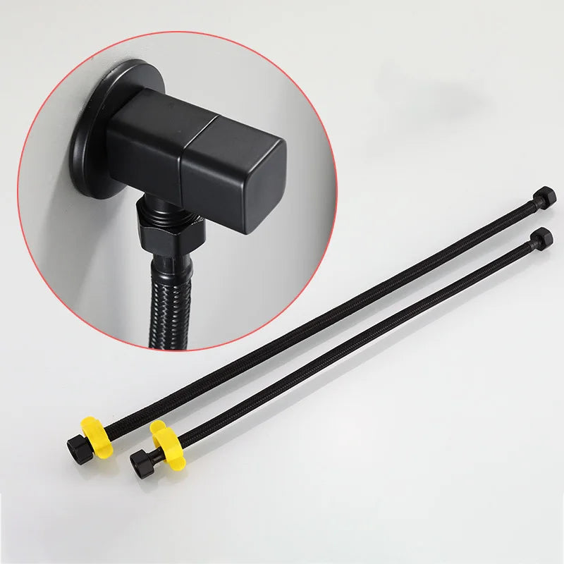 Manguera flexible trenzada de 50/60 cm para suministro de agua, grifo, calentador, conexión para inodoro, entrada de agua, cocina, baño, G1/2"