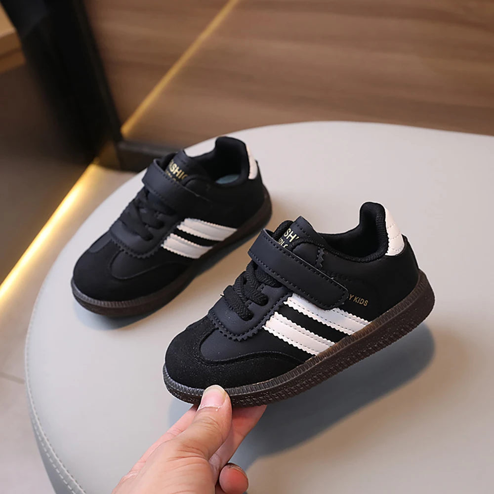 Zapatillas deportivas de moda para niños, de piel sintética, ergonómicas, con suela blanda, tenis para niño y niña.