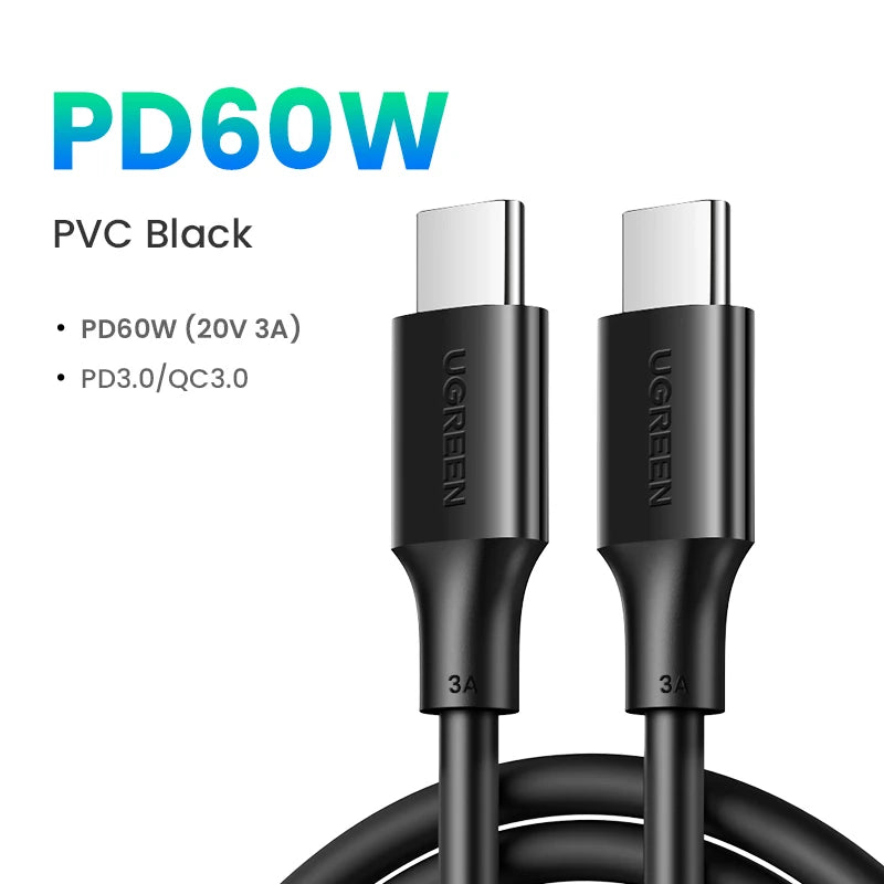 Cable de carga USB C a USB C UGREEN PD100W para iPhone 17, 16, 15, Samsung, MacBook, iPad, cargador rápido 4.0 PD