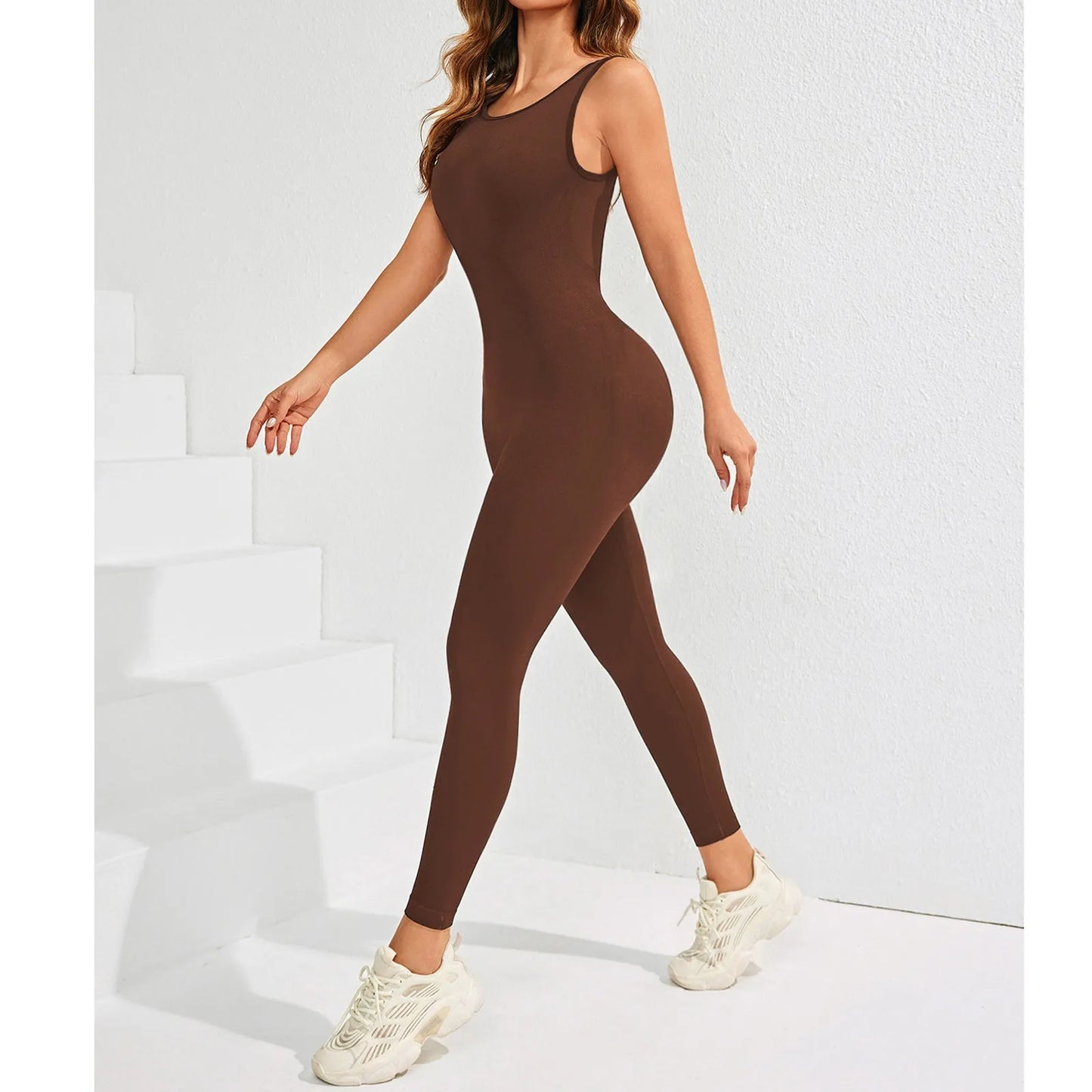 Conjunto deportivo de una pieza para mujer, ropa de entrenamiento de yoga, mono deportivo elástico, monos de entrenamiento para mujer