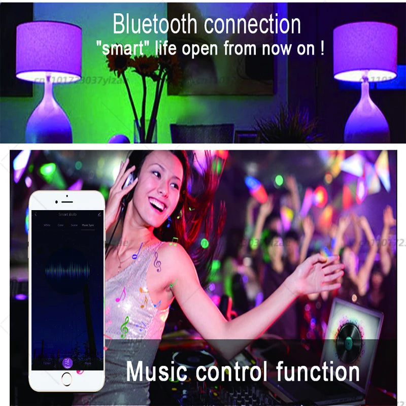 Bombillas inteligentes Tuya con Bluetooth y WiFi, E27, LED RGB, 9 W, 15 W, control por voz con la aplicación Smart Life, Alexa, Google Home.