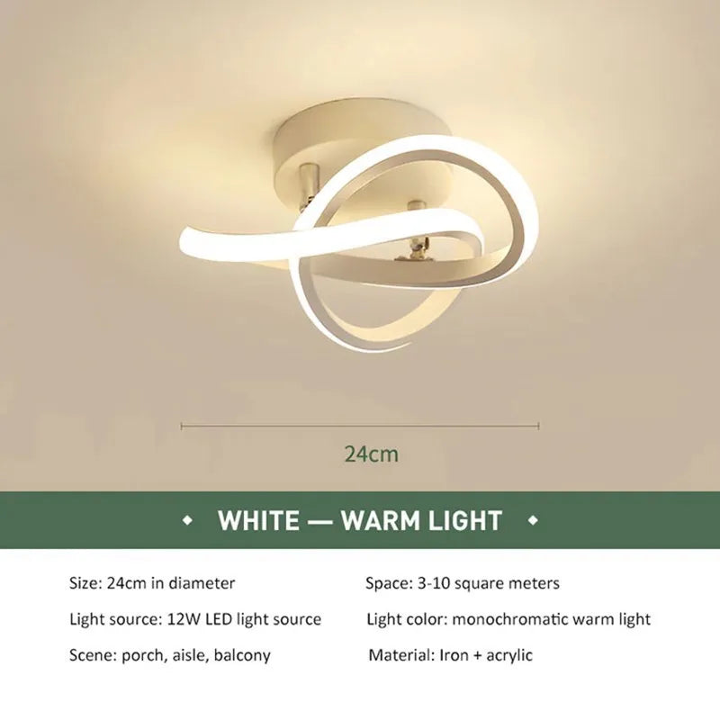 Lámparas de techo LED para pasillo, modernas y minimalistas, para sala de estar, balcón, entrada, escalera, decoración del hogar, accesorios LED brillantes.