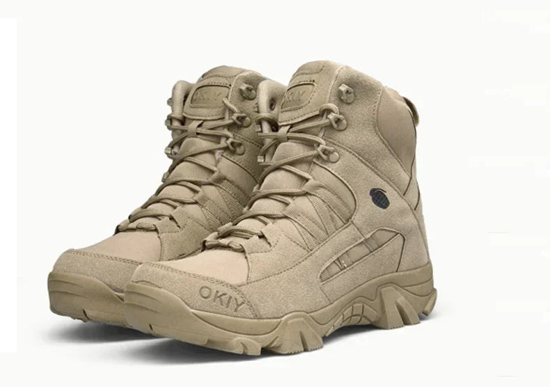 2024 Fashion Men's Desert Combat Boots Outdoor Leather Hiking Shoes Men Hunting Work Safty Boots Men's Short Boots ankle boots