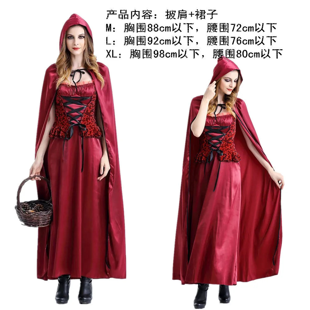 Halloween costume Goth little Red Riding Hood club queen costume cosplay costume stage dress