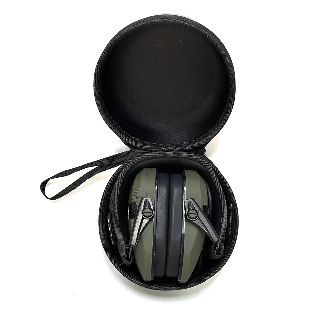 Orejeras tácticas de caza activa con estuche para disparar, protección auditiva electrónica, auriculares de caza con reducción de ruido