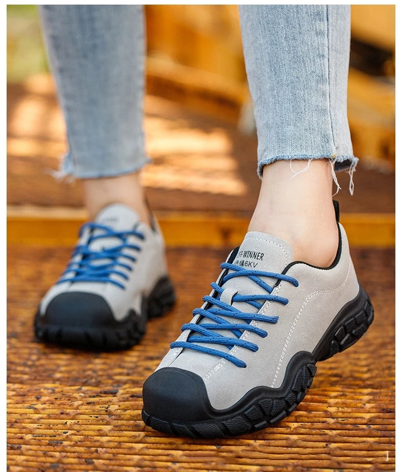 Zapatos de seguridad para electricistas, aislantes de 6 kV, antiaplastamiento y antiperforación, calzado de seguridad para hombres, para obras de construcción, zapatos de algodón.