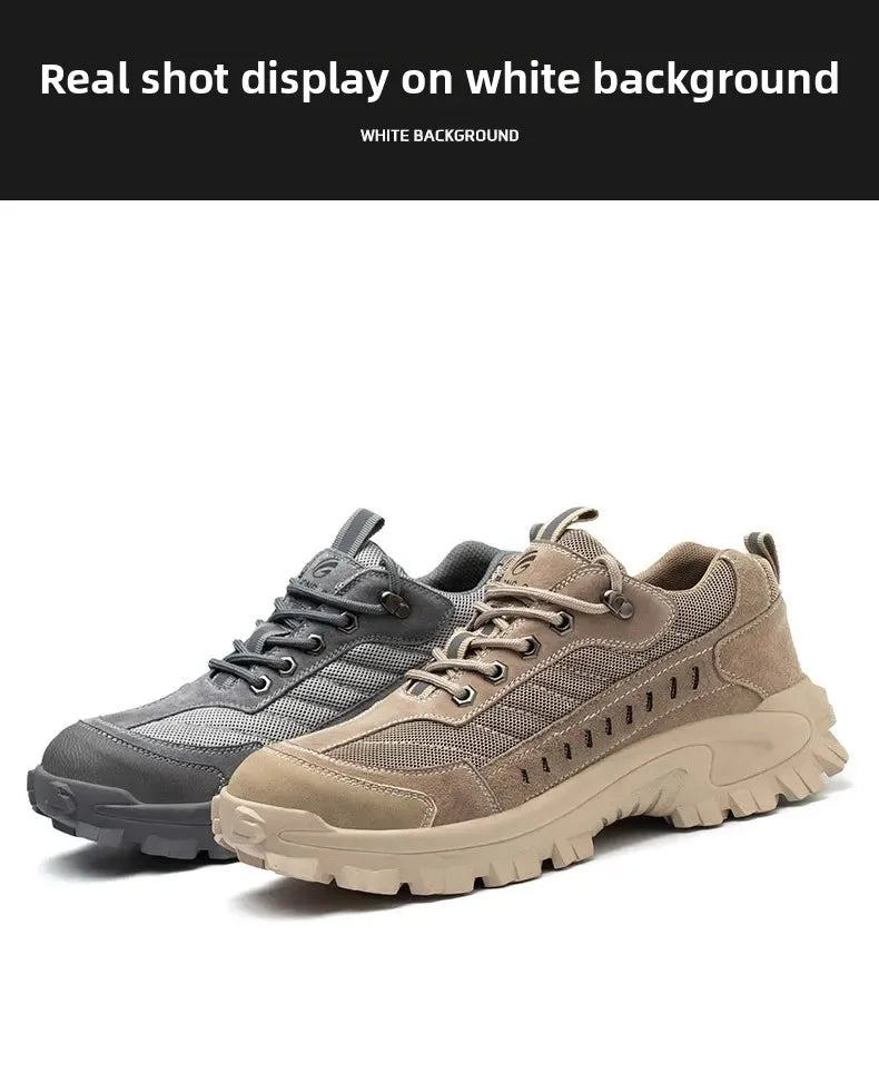 Spring New Men's Steel Toe Safety Shoes Breathable Work Shoes Anti Crush And Piercing High Temperature Resistant Wear Proof
