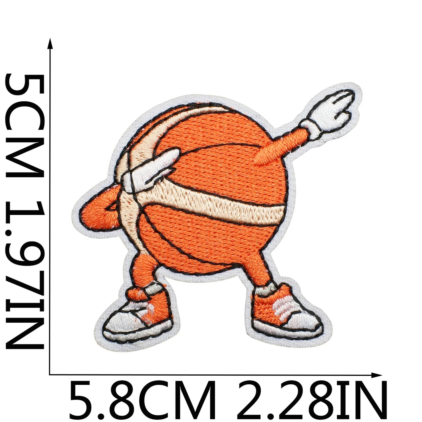 Emblema de baloncesto deportivo, accesorios de ropa, insignia, pegatina bordada, parches termoadhesivos