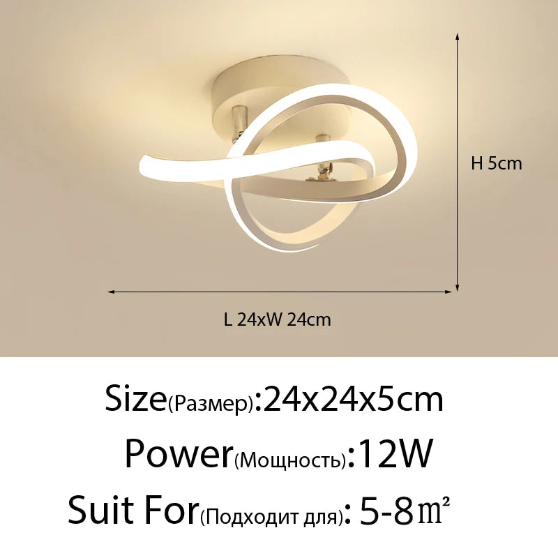 Lámpara de techo LED moderna minimalista para balcón, pasillo, porche, canal, estilo nórdico, para guardarropa