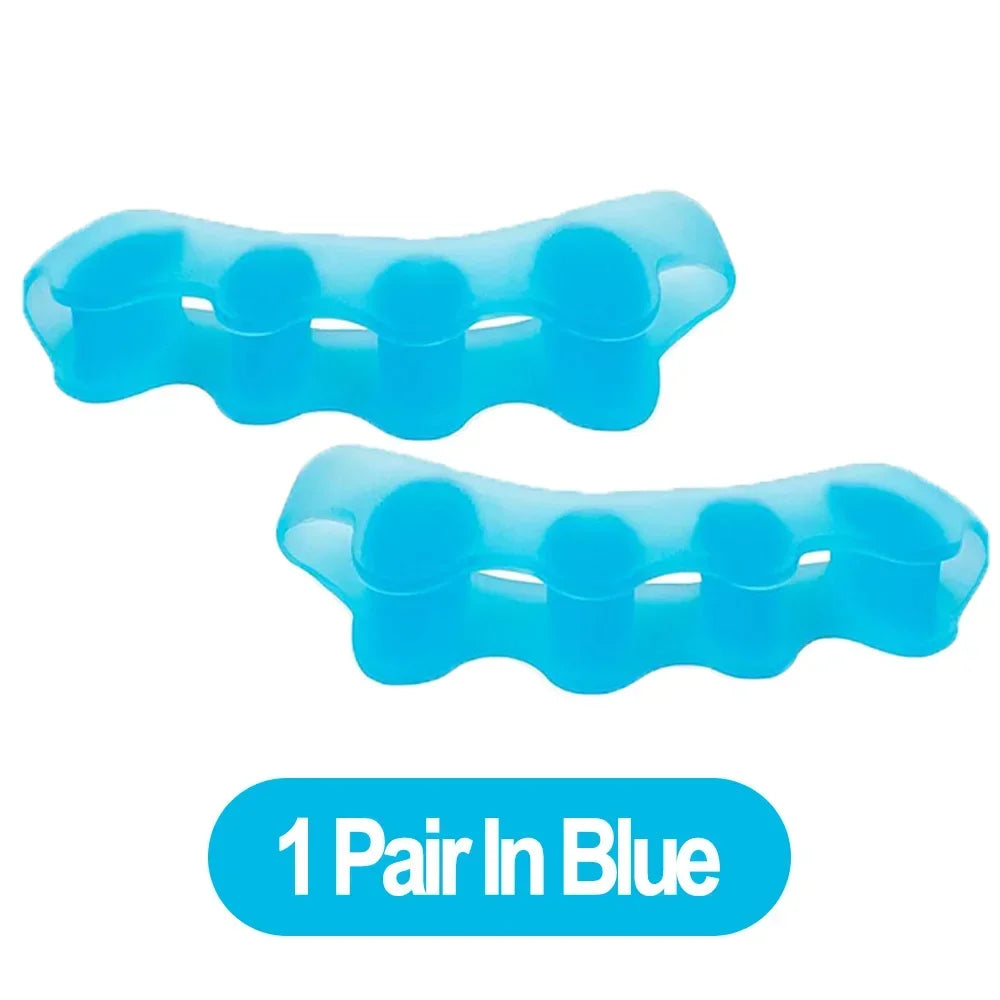 Separador de dedos de silicona, corrector de juanetes y dedo en martillo, de silicona suave, para el cuidado de los pies.