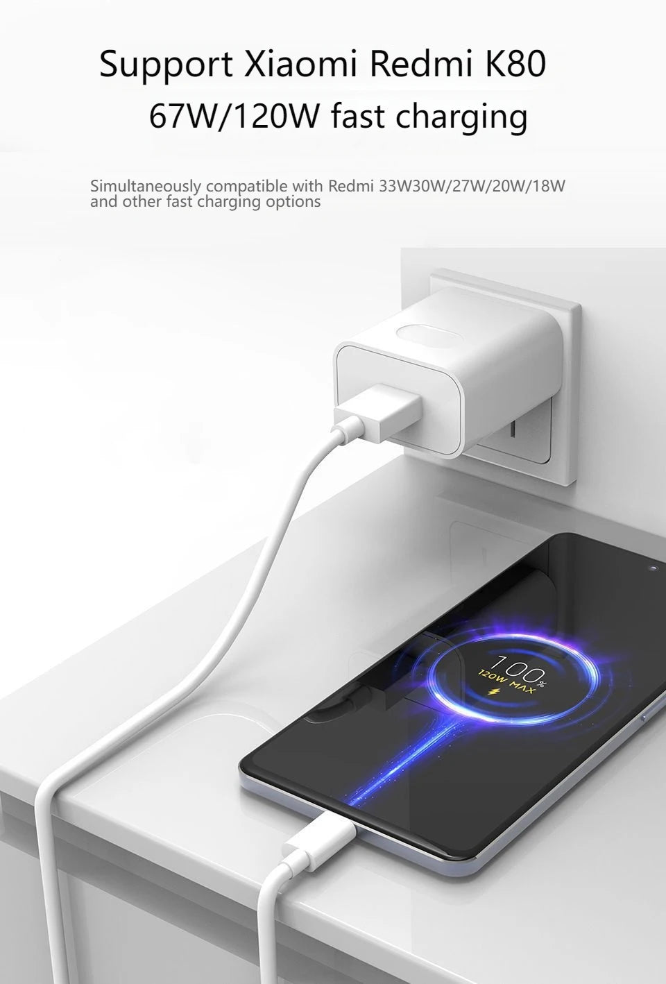 Cable USB tipo C original para Xiaomi de 120 W y 6 A, carga rápida turbo para Mi 15, 14, 13 Ultra Pro, Redmi Note 14, K80, Poco X6