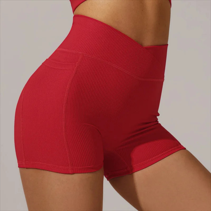 Conjunto de yoga y fitness para mujer, sujetador deportivo con cintura cruzada, mallas y pantalones cortos, ropa deportiva para mujer, conjuntos de entrenamiento, ropa para correr, fitness y gimnasio.