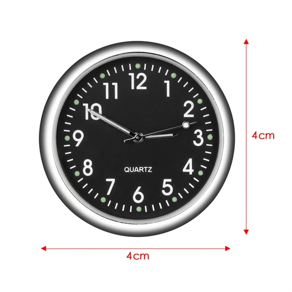 Reloj de coche luminoso, miniautomóviles, reloj digital adhesivo interno, relojes mecánicos de cuarzo, adorno para coche, accesorios para coche, regalos.