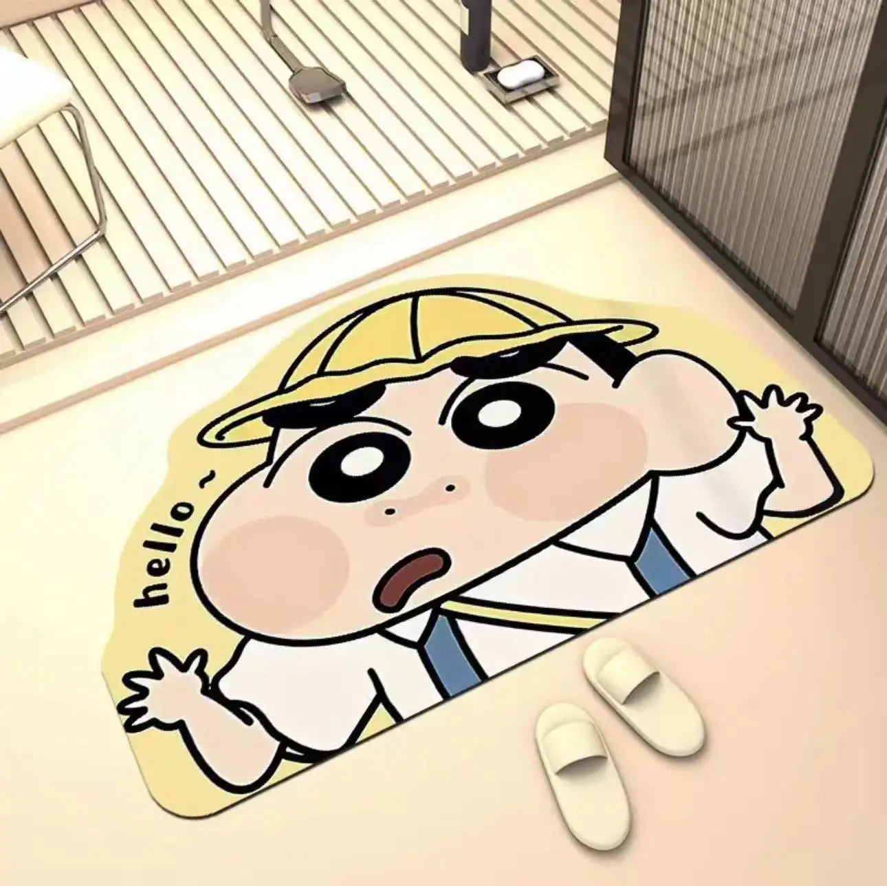 Alfombrilla de ducha de secado rápido, ideal como regalo para el hogar o como accesorio de decoración de anime.