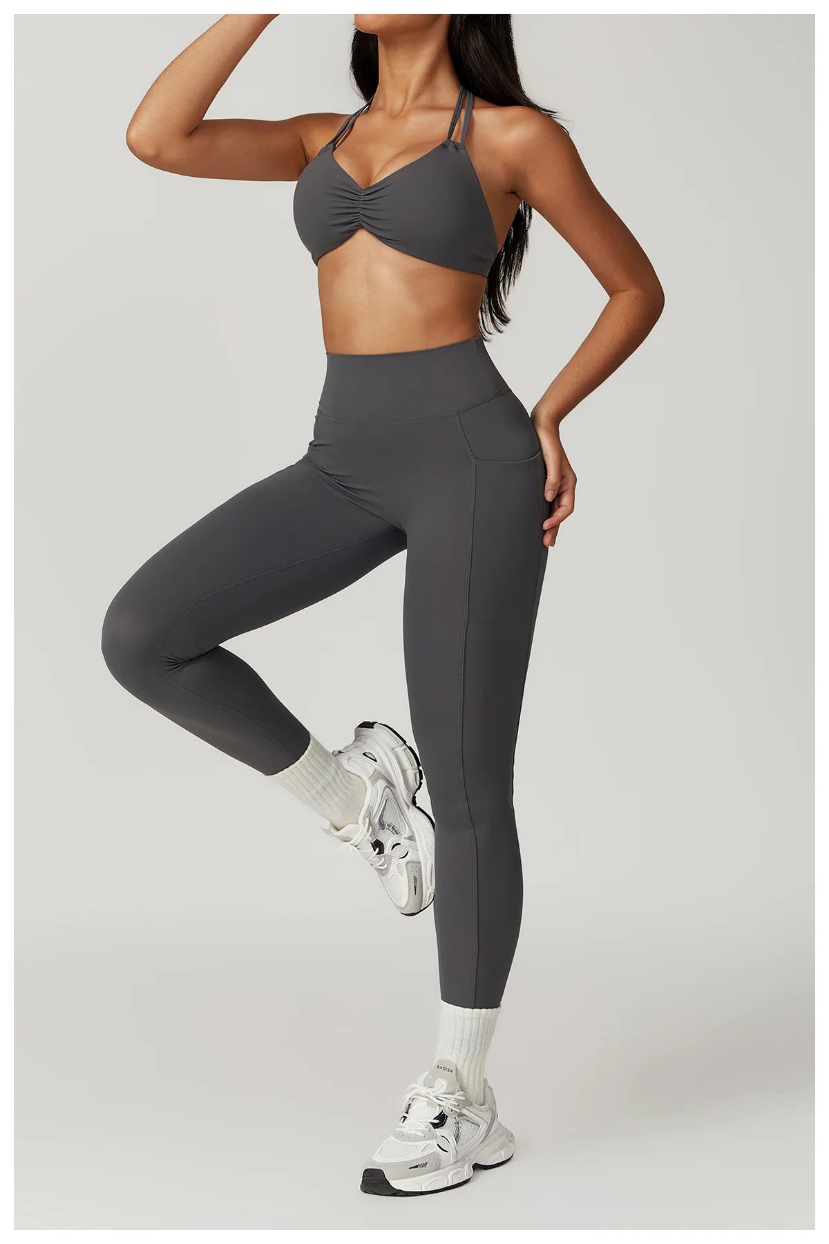 V-shaped Back Yoga Pants High Waist Leggings Gym Workout Tights Sport Women Fitness Female Legging Tummy Control Running Tights