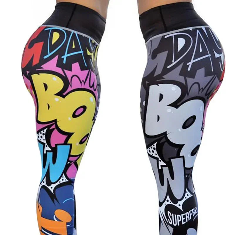 Women Digital Printing Leggings Workout Leggings High Waist Push Up Leggins Mujer Fitness Leggings Women'S Pants