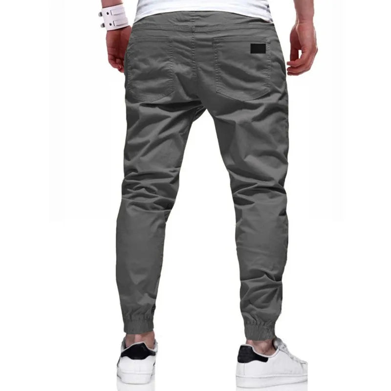 Y2K Autumn New Men Solid Color Long Cargo Pants Sweatpants Mens High Quality Casual Joggers White Sports Pants Designer Clothes