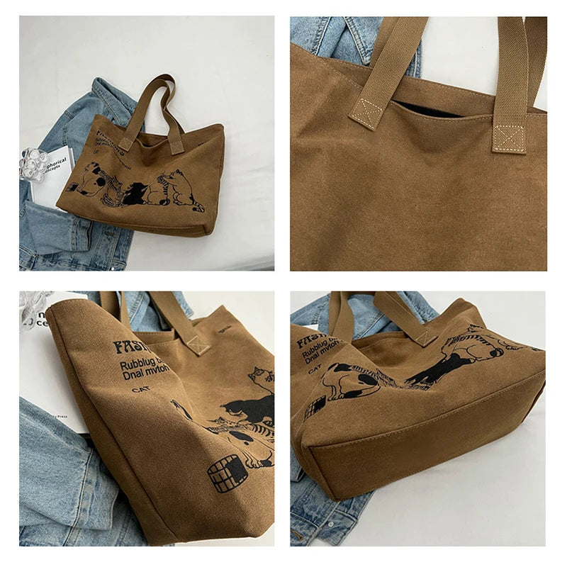Bolso de lona para mujer, moderno, espacioso y duradero, con cierre de cremallera y diseño clásico, perfecto para el trabajo.