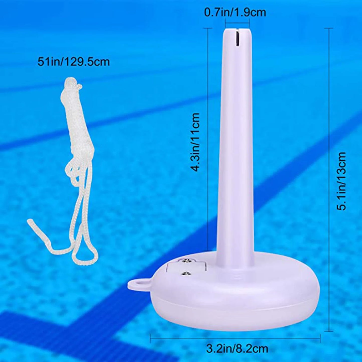 Termómetro de piscina impermeable y práctico para la mayoría de los tipos de piscinas.