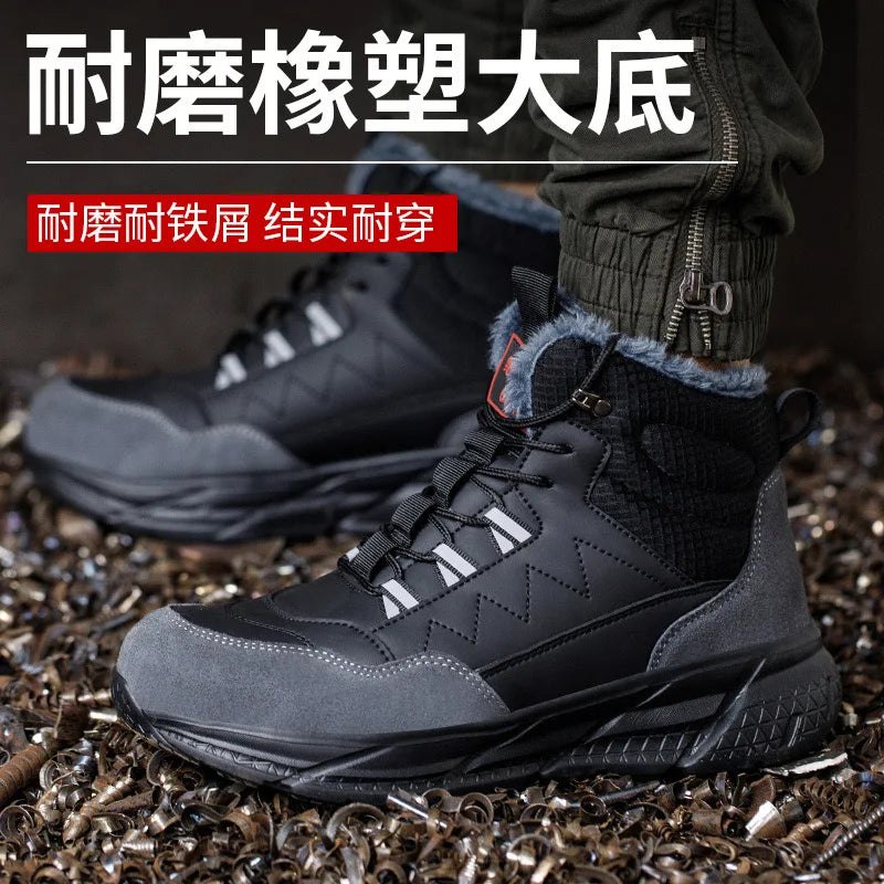 Zapatos de seguridad para electricistas, aislantes de 6 kV, antiaplastamiento y antiperforación, calzado de seguridad para hombres, para obras de construcción, zapatos de algodón.