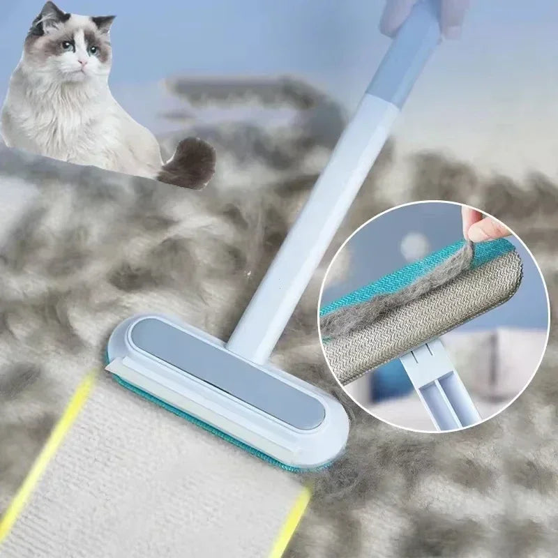 Juego de herramientas para quitar el pelo de mascotas, guantes reutilizables para eliminar la estática, guantes de aseo de doble cara para eliminar el pelo de perros y gatos en alfombras y sofás.