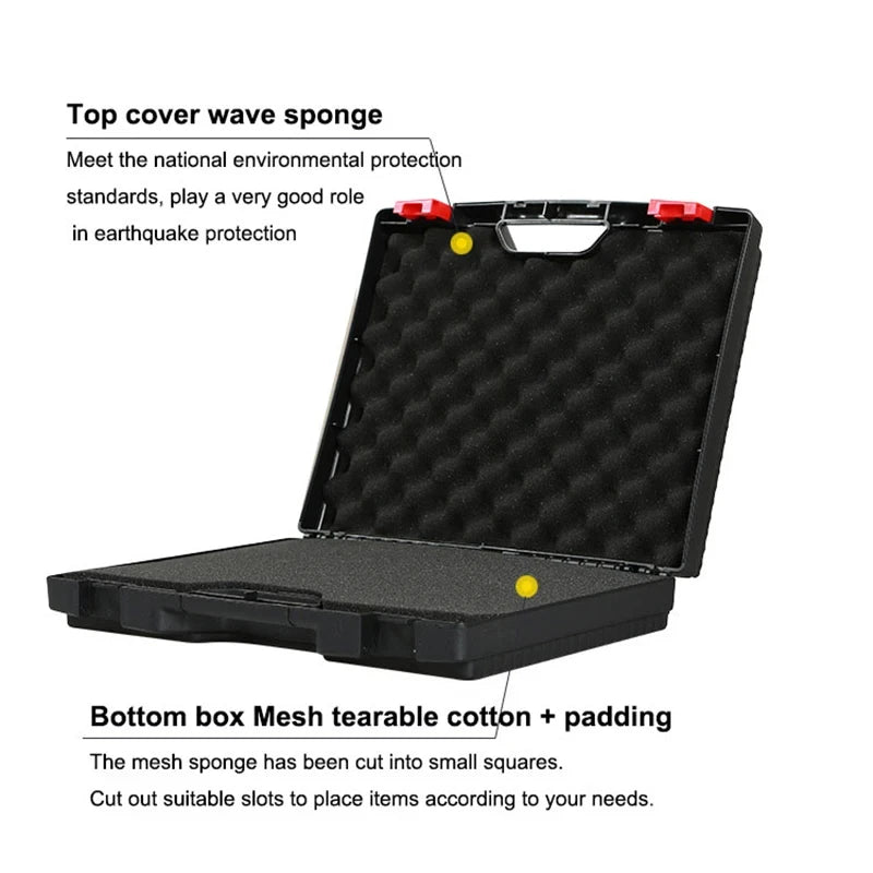 Maleta Caja de Herramientas Profesional Con Esponja Caja de Herramientas Completa Estuches Estuche de Herramientas de Plástico Portátil Estuche de Herramientas Equipo de Seguridad Estuche de Instrumentos