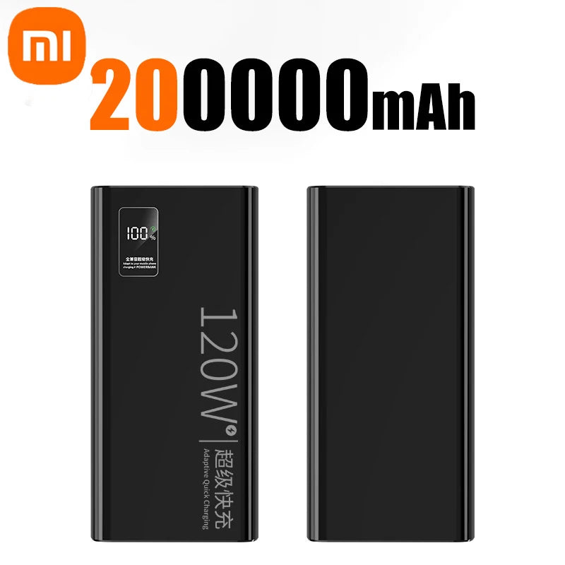 Banco de energía Xiaomi de 500.000 mAh y 120 W, carga ultrarrápida, gran capacidad, para iPhone, Samsung y Huawei.