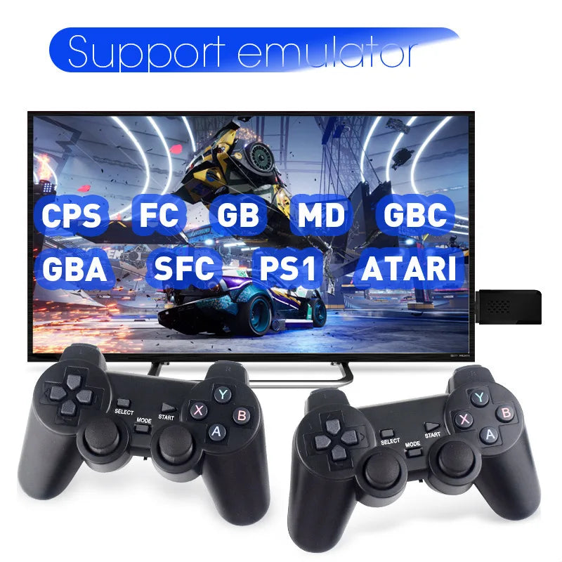 Consola de videojuegos portátil, 4K, 2.4G, control inalámbrico, consola de videojuegos retro clásica inalámbrica, incluye 10000 juegos
