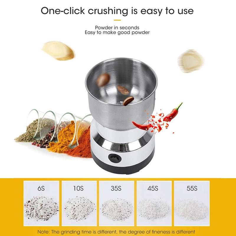 Mini molinillo eléctrico doméstico de 300 ml, pulverizador ultrafino para alimentos para bebés, molinillo de café, molinillo de especias y pimienta, molinillo de granos con 2 o 4 cuchillas.