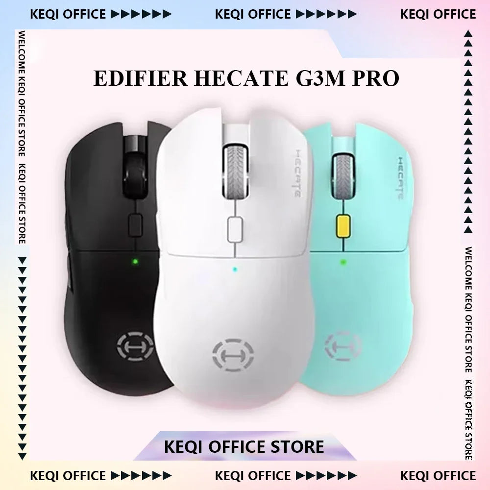Ratón Edifier Hecate G3m/G4m Pro PAW3395, ergonómico, ligero, con 3 modos de uso, inalámbrico, Bluetooth, personalizado, accesorios para PC Gamer