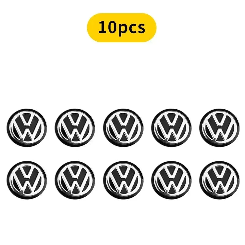 Pegatinas con emblema para llave de coche de 14 mm, accesorios para el logotipo de la llave de control automático para Volkswagen R Golf 4 Motion Polo Touran TSI TDI R32 MK4 GTI