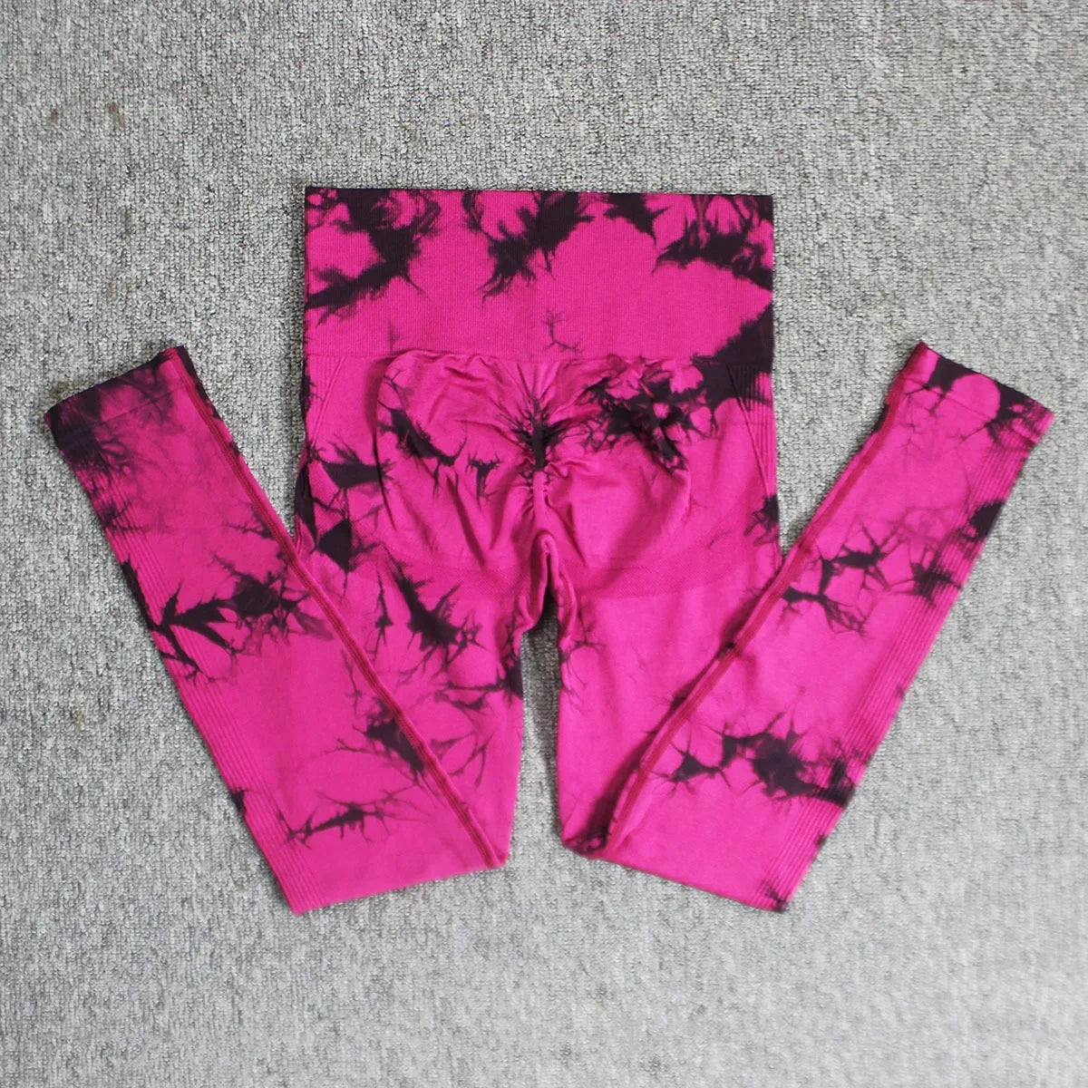 Pantalones de yoga sin costuras, gruesos, ajustados, de talle alto, deportivos, teñidos en lana, con efecto melocotón en los glúteos, largos y ceñidos, para hacer ejercicio.