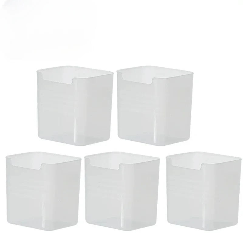 1/5 cajas de almacenamiento para refrigerador, organizador de alimentos frescos, contenedor de frutas, especias y alimentos para el hogar y la cocina.
