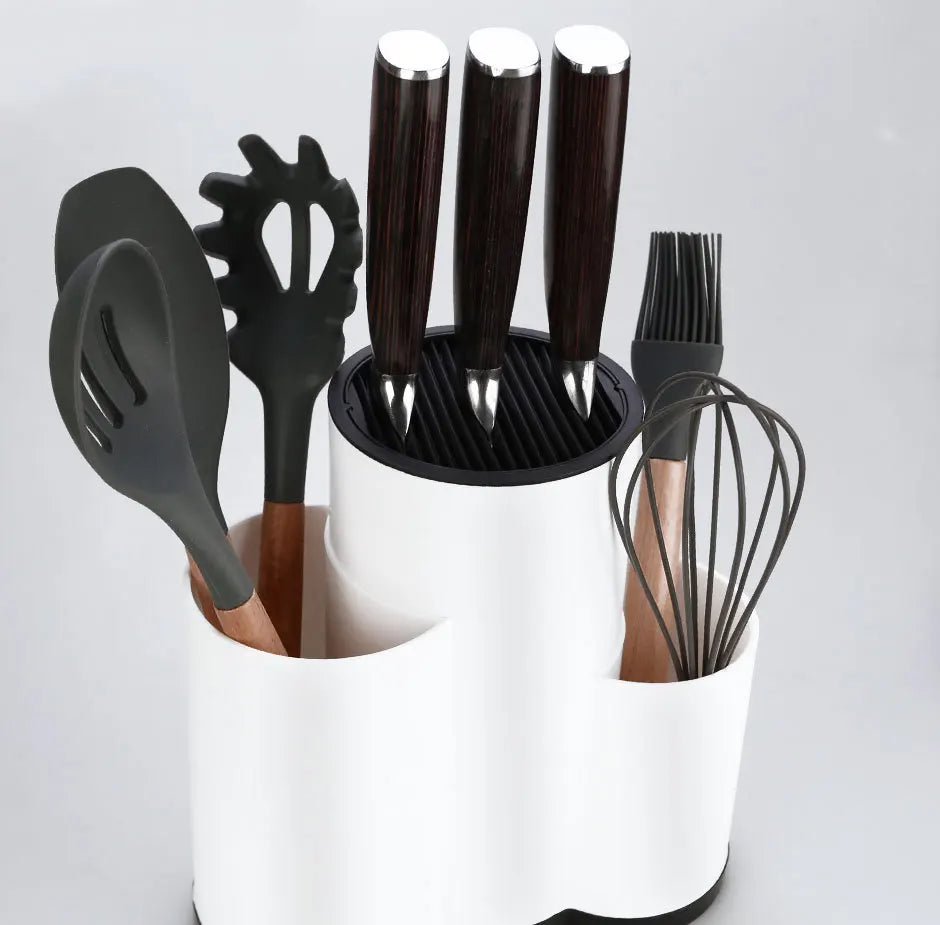 Nuevo soporte de almacenamiento para cuchillos, estante multifuncional para vajilla y utensilios de cocina.