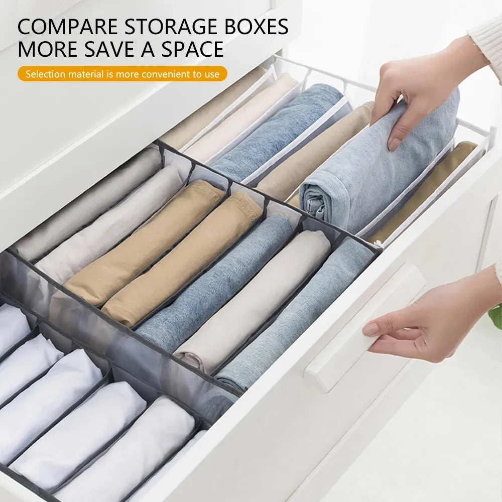Caja de almacenamiento para organizar jeans, organizador de armario, sistema de organización de ropa, organizador de cajones, armario, organizador de almacenamiento de pantalones