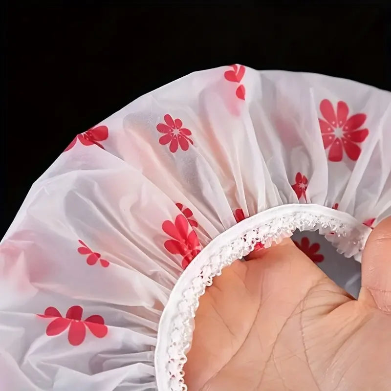 4 gorros de ducha impermeables para mujer, para el hogar, antiaceite y antihumo, para el cuidado del cabello, gorro de ducha para cabello seco.