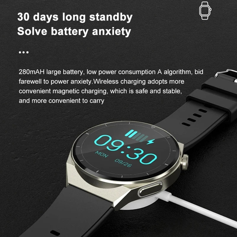 Reloj inteligente con tratamiento láser para hombres, dispositivo con ECG, PPG, frecuencia cardíaca, azúcar en sangre, monitor de salud, para Android e iOS, 2024